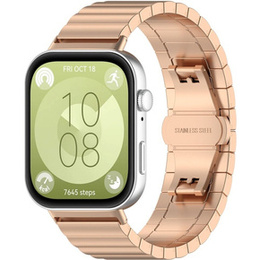 Oceľový náramok pre Huawei Watch Fit 4 / 4 Pro / 3, ružový
