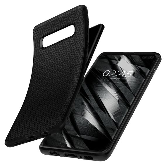 Obal Spigen na mobil pre Samsung Galaxy S10+ Plus, Liquid Air, čierne