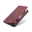 CASEME puzdro pre Xiaomi Redmi Note 10 Pro, Leather Wallet Case, červené