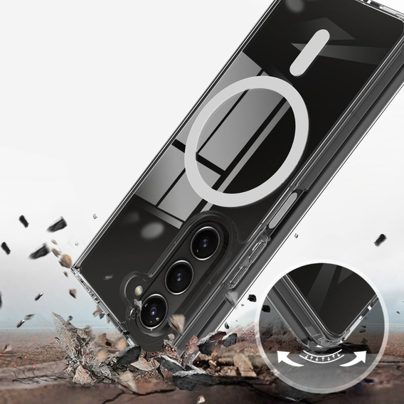 Puzdro pre Samsung Galaxy Z Fold6 5G, Fusion Hybrid, pre MagSafe, priehľadné