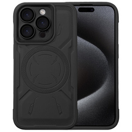 Puzdro pre iPhone 15 Pro, ERBORD Armor Mag, čierne