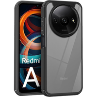 Puzdro pre Xiaomi Redmi A3, Fusion Hybrid, s ochranou fotoaparátu, transparentné / čierne