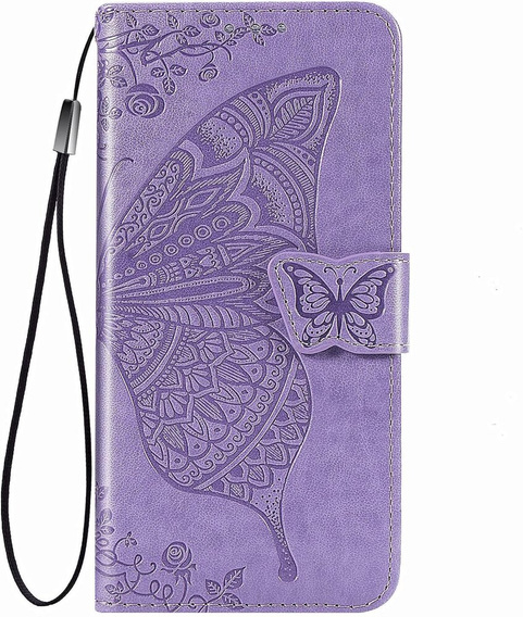 Klapkové puzdro pre Oppo Reno 12FS / 12F, Butterfly, fialové
