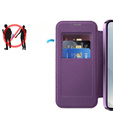 Klapkové puzdro pre Samsung Galaxy S25, RFID Wallet MagSafe CamShield, fialové