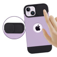 Puzdro ERBORD MagSafe Cam Slider, fialové + sklo na displej pre iPhone 13 / iPhone 14