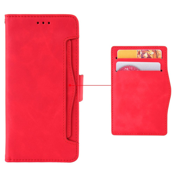 Klapkové puzdro pre OnePlus 12 5G, Card Slot, červené