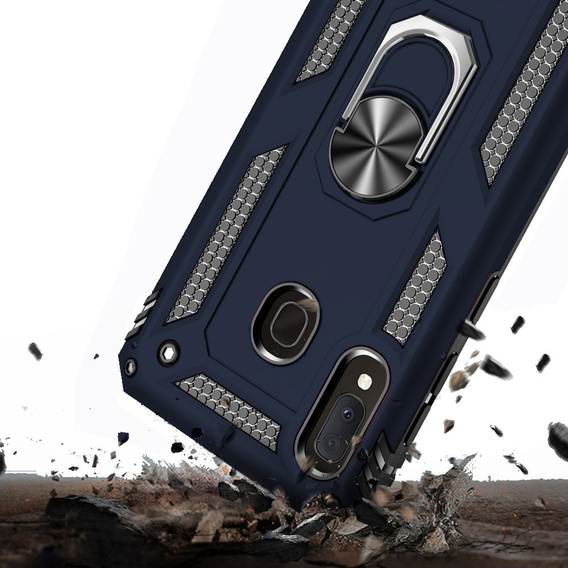 Pancierované obal na mobil pre Samsung Galaxy A20E, Nox Case Ring, modré