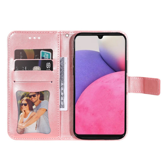Klapkové puzdro pre Samsung Galaxy A33 5G, Mandala Flower, ružové rose gold