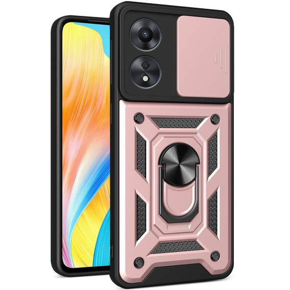 Obal na mobil pre Oppo A98 5G, CamShield Slide, ružové rose gold