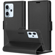 Puzdro pre Oppo Reno 14 F / 14 FS, ERBORD Glossy Litchi, flipová peňaženka, čierne