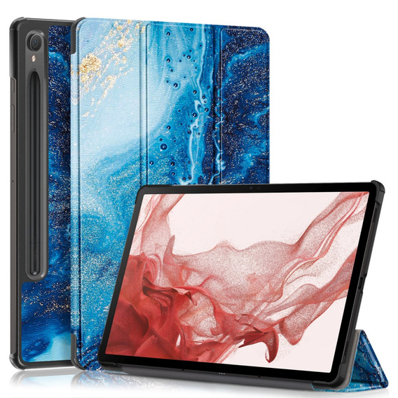 Obal na mobil pre Samsung Galaxy Tab S9, Smartcase Hybrid Pen Slot, sea wave