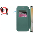 Klapkové puzdro pre Samsung Galaxy S24 FE, RFID Wallet MagSafe CamShield, zelený