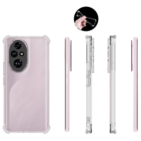 Obal na mobil pre Honor 200 Pro 5G, Dropproof, priehľadné