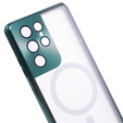 Magnetické puzdro Dual Glass MagSafe pre Samsung Galaxy S21 Ultra, zelený