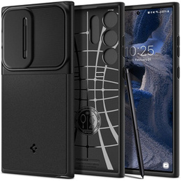 Spigen Optik Armor čierne puzdro pre Samsung Galaxy S23 Ultra