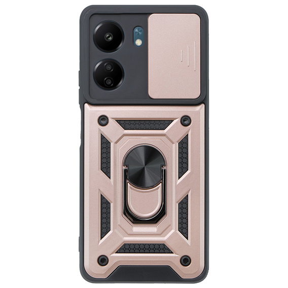 Obal na mobil pre Xiaomi Redmi 13C / Poco C65, CamShield Slide, ružové rose gold