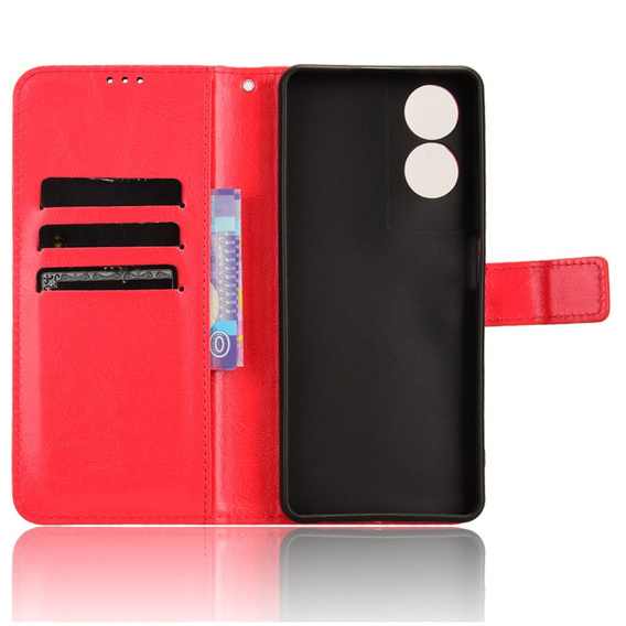Klapkové puzdro pre TCL 40 NxtPaper, Crazy Horse Wallet, červené