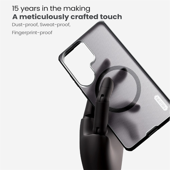 Puzdro Nillkin Frosted Shield Pro MagSafe pre Samsung Galaxy S26 Ultra, priehľadné/čierne