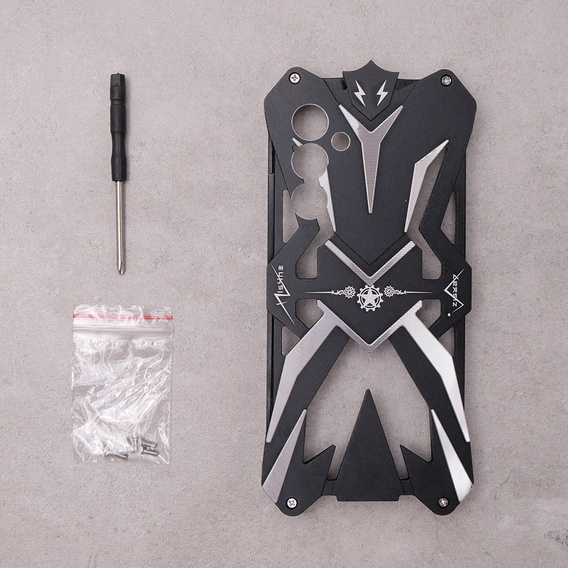 Pancierované puzdro pre Samsung Galaxy S23 Ultra, Aluminum Alloy, čierne