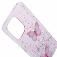 Puzdro pre Xiaomi Redmi 13C / Poco C65, Glitter Butterfly, ružové