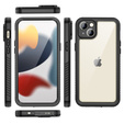 Vodotesné puzdro IP68 pre iPhone 15 Plus, Redpepper, čierne