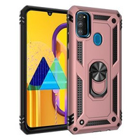 Pancierované obal na mobil pre Samsung Galaxy M21, Nox Case Ring, ružové rose gold