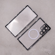 Magnetické puzdro Dual Glass MagSafe pre Samsung Galaxy S22 Ultra, čierne