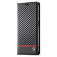 Flipové puzdro pre Samsung Galaxy S25, Carbon LC.IMEEKE, čierne