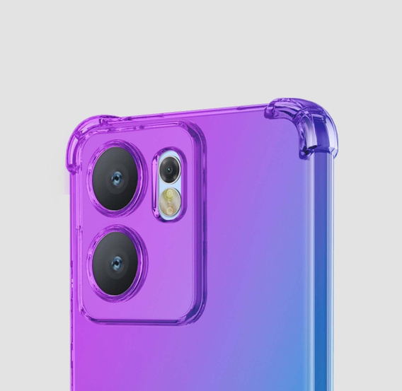 Puzdro pre Oppo Reno 13F / Oppo Reno 13FS, Gradient Dropproof, Fialová / modrá
