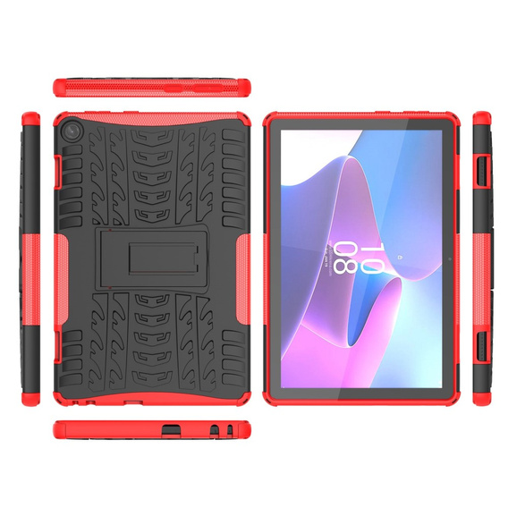 Puzdro pre Lenovo Tab M10 10.1 Gen 3, Tire Armor, čierna / červená