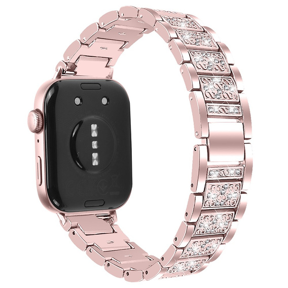 Diamantový náramok pre Xiaomi Smart Band 8 Pro, ružový