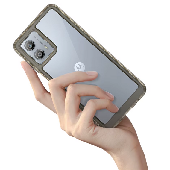 Obal na mobil pre Motorola Moto G84 5G, Fusion Hybrid, transparentné / čierne