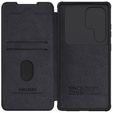 Flipové puzdro NILLKIN pre Samsung Galaxy S25 Ultra, CamShield Qin Pro, kožené, čierne