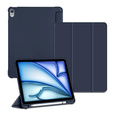 Puzdro pre iPad Pro 11 2024, Smartcase s priestorom pre stylus, tmavomodré