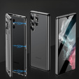Puzdro pre Samsung Galaxy S23 Ultra, Magnetic Dual Glass, čierne