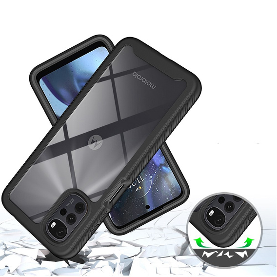 Puzdro pre Motorola Moto G22, Shockproof, s fóliou, modré