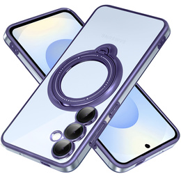 Magnetické puzdro pre Samsung Galaxy S25, pre MagSafe, fialové