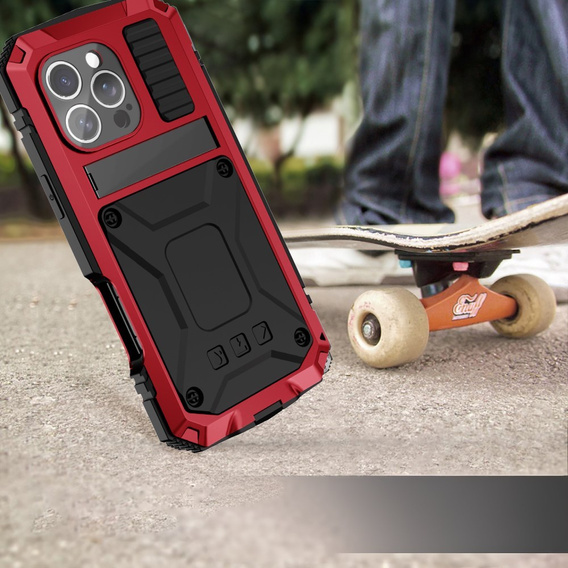 Obrnené puzdro pre iPhone 16 Pro, R-JUST, červené