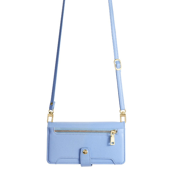 Klapkové puzdro pre Oppo Reno 13, Wallet Zipper Pocket, modré