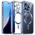 Puzdro pre iPhone 16 Pro Max, Electro MagSafe, modré + sklo na displej