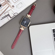 Kožený remienok pre Apple Watch 1/2/3/4/5/6/7/8/SE/Ultra 42/44/45/49 mm, bordový