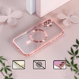 Puzdro pre iPhone 16, Electro MagSafe, ružové + sklo na displej