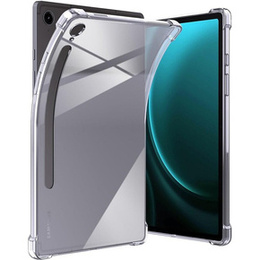 Puzdro pre Samsung Galaxy Tab S9 FE, s držiakom na stylus, silikónové, priehľadné