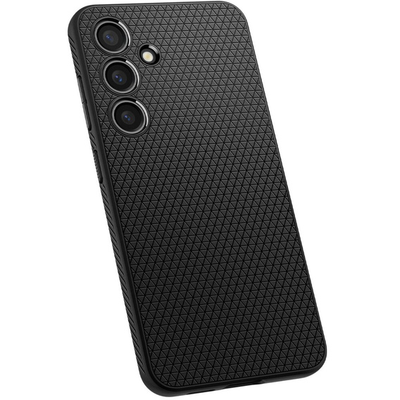 Puzdro Spigen pre Samsung Galaxy S24, Liquid Air, čierne + tvrdené sklo 9H