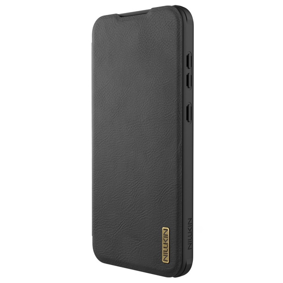 Flipové puzdro NILLKIN pre Samsung Galaxy A56, CamShield Qin Pro, kožené, čierne