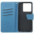 Klapkové puzdro pre Xiaomi Poco X6 5G, Butterfly, modré
