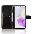 Klapkové puzdro pre Samsung Galaxy A36, Crazy Horse Wallet, čierne