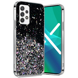 Obal na mobil pre Samsung Galaxy A53 5G, Glittery, čierne