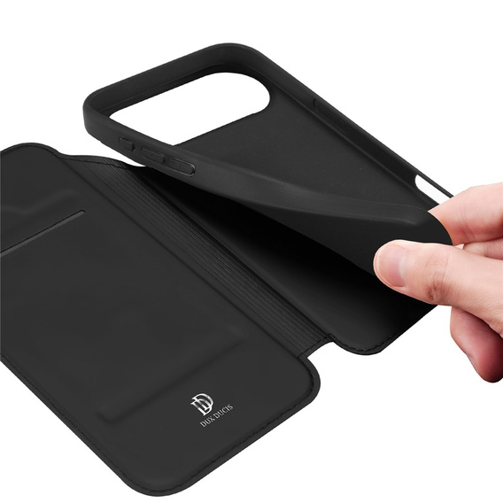 Puzdro Dux Ducis pre iPhone Air, Skin Pro, s chlopňou, s otvorom na kartu, čierne