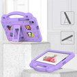 Detské puzdro pre Samsung Galaxy Tab A7 Lite 8.7 T220/T225, Cute Patterns, so stojanom, fialové